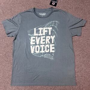 Legendary Rootz Lift Every Voice Graphic Tee Gray XL NWT